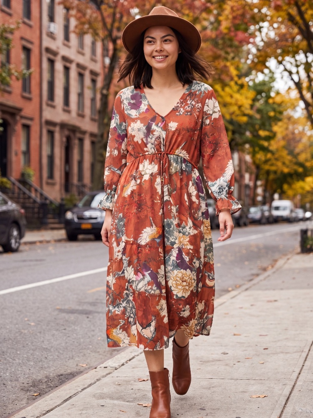 The perfect fall midi dress from Hemnant and Nandita size 8